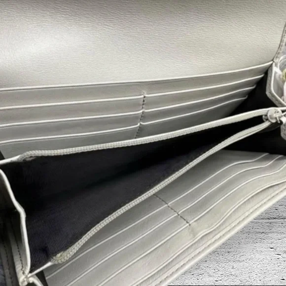 Gucci Guccissima Long Wallet Ivory Leather Interlocking Lovely Monogram - Picture 3 of 10